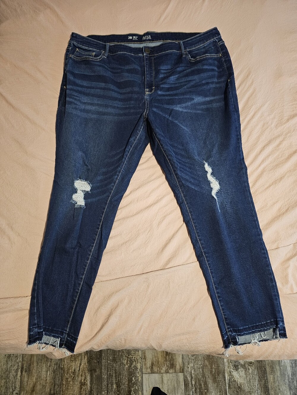 Dark Wash Distressed Jeans